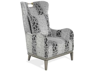 John Richard Christine Rendino 32" Silver Fabric Accent Chair JRAMF1631V1647002AS