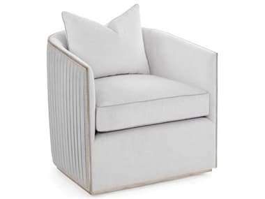 John Richard Christine Rendino Swivel 32" Silver Fabric Accent Chair JRAMF1681V2262205AS