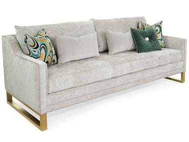 John Richard 92" Gray Fabric Upholstered Sofa JRAMF1699BBSC015AS
