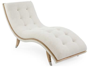 John Richard Hudson White Valyrian Gold Upholstered Chaise JRAMF1722V2291109AS