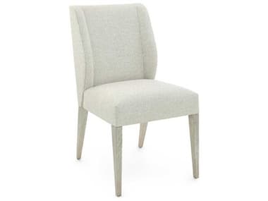 John Richard Chorro Oak Wood White Upholstered Armless Dining Chair JRAMF1802V1472209AS