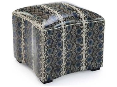 John Richard Curved Viper Blue Upholstered Ottoman JRAMQ12072182AS