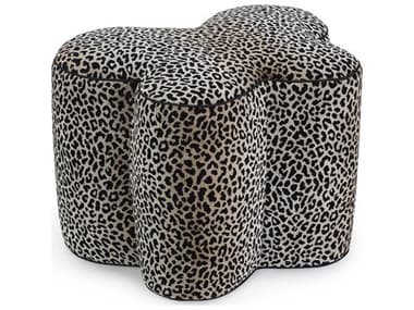 John Richard Mariposa Black Brown Upholstered Ottoman JRAMQ12186013AS