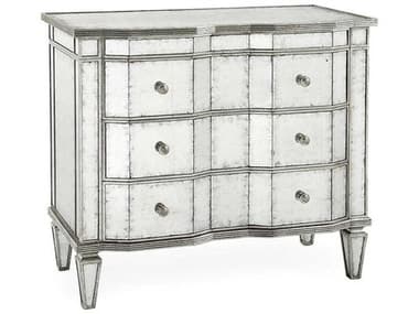 John Richard Eglomise Silver Acacia Wood Chest JREUR010097