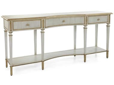 John Richard Vallejo Rectangular Wood Antique Beluga Console Table JREUR020377