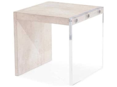 John Richard Loftus 22" Square Wood Tiza Gesso End Table JREUR030743