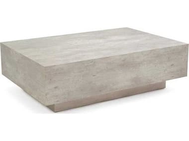 John Richard 54" Rectangular Faux Cement Gray Coffee Table JREUR030770