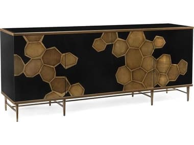 John Richard Mark McDowell Honeycomb 84" Black Credenza Sideboard JREUR040449