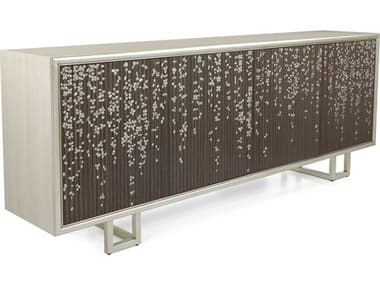 John Richard Wisteria 94" Beech Wood Ivory Champagne Silver Sideboard JREUR040830