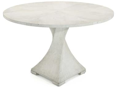 John Richard Lavertezzo Round Wood Tiza Gesso Dining Table JREUR100133