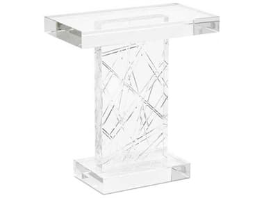 John Richard Mark Mcdowell 20" Rectangular Glass Clear End Table JRJFD0228