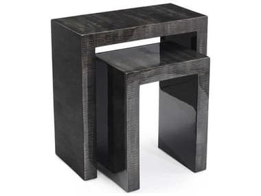 John Richard Mark Mcdowell 20" Rectangular Wood Black End Table JRJFD0341