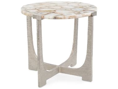 John Richard Unity Round Stone Nickel End Table JRJFD0394