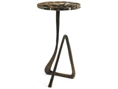 John Richard Erra Round Marble Bronzed End Table JRJFD0415