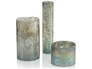 John Richard Foilk and Green Cylindrical Vase Set of 3 JRJRA10720S3