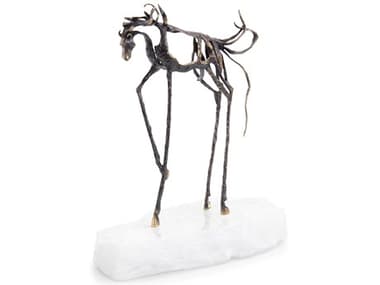 John Richard Brass Sculptural Horse On Selenite JRJRA11843