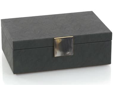 John Richard Charcoal Verdure Leather Box JRJRA12030