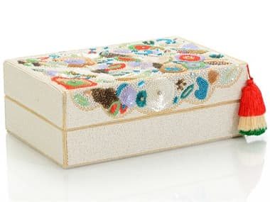 John Richard Cream Belle Fleur Beaded Box JRJRA14215