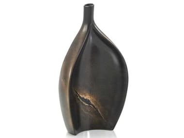 John Richard Brown / Gold 12'' High Lacero Vase JRJRA14390