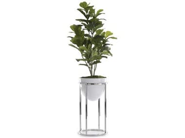 John Richard Green Fiddle Leaf Fig with Silver Stand JRJRB4350