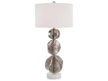 John Richard Three Flowing Wave Spheres Nickel Buffet Lamp JRJRL10304