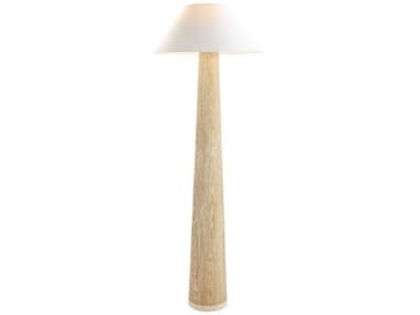 John Richard Tapering Oak White Washed Wood Floor Lamp JRJRL10777