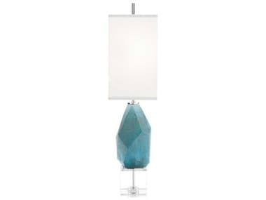 John Richard Multifaceted Blue Crystal Glass Buffet Lamp JRJRL9698