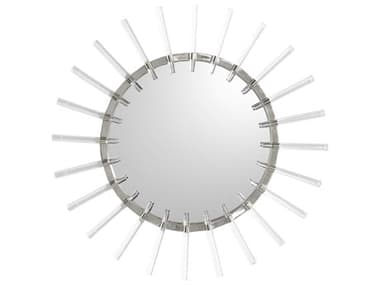 John Richard Cloe In Nickel Polished Nickel Sunburst Wall Mirror JRJRM1098