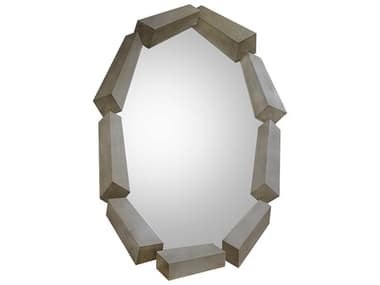 John Richard Trompe L'Oeil Silver Oval Wall Mirror JRJRM1238