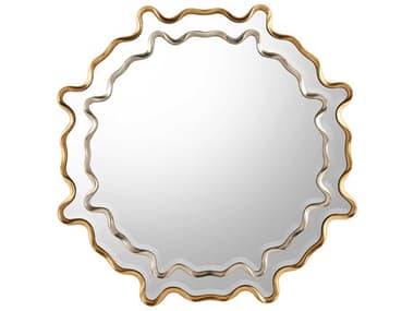 John Richard Wavelength Gold Round Wall Mirror JRJRM1380