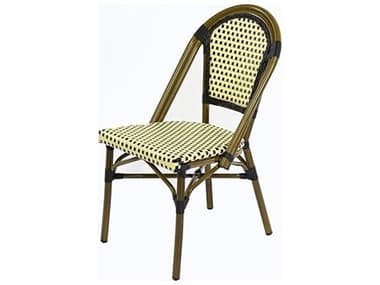 Schnupp Patio Cafe St. Tropez Aluminum Side Chair with Black Dots JV08STSCK