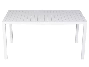 Schnupp Patio Slat Aluminum 85''W x 32''D Rectangular Dining Table JV63R8040