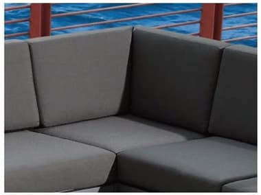 Schnupp Patio Aruba Sectional Large Aluminum White Corner Lounge Chair in Silver Acrylic JV72C