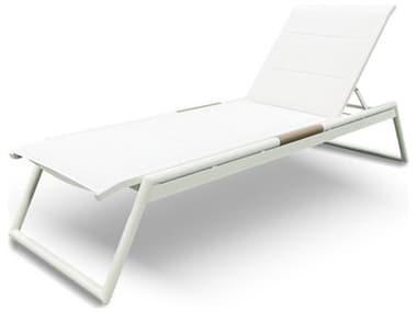Schnupp Patio Curacao Sling Aluminum White Chaise Lounge JVSP100CLW