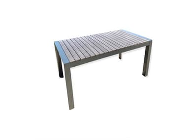 Schnupp Patio Fusion Aluminum Dark Gray 60''W x 32''D Rectangular Dining Table JVSP115DG