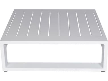 Schnupp Patio Aruba Aluminum White Small 30''W x 25''D Rectangular Coffee Table JVSP51CTSW
