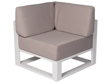 Schnupp Patio Aruba Cushion Aluminum White Matte Regular Sectional Corner Lounge Chair JVSP51CW