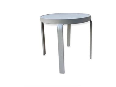 Schnupp Patio Aruba Aluminum Gray Round Side Table JVSP67RG