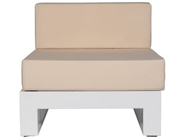 Schnupp Patio Aruba Cushion Aluminum White Gloss Large Sectional Modular Lounge Chair JVSP72AW