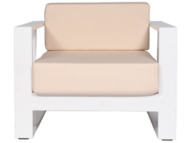 Schnupp Patio Aruba Cushion Aluminum White Gloss Lounge Chair JVSP72LCW