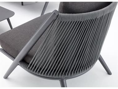 Schnupp Patio Alia Cushion Aluminum Charcoal Lounge Chair JVSP73CCC