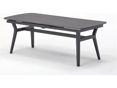 Schnupp Patio Alia Cushion Aluminum Charcoal Rectangular Dining Table JVSP73DTC