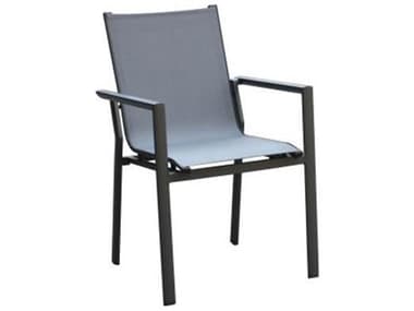 Schnupp Patio Cali Sling Aluminum Charcoal Dining Arm Chair JVSP75CDC