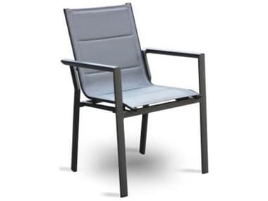 Schnupp Patio Cali Padded Sling Aluminum Charcoal Dining Arm Chair JVSP75CDCP