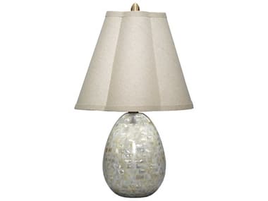 Jamie Young Capsule Mother of Pearl Mixed White Table Lamp JYC1CAPSTLMOP