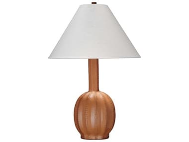 Jamie Young Cole Tan White Linen Orange Buffet Lamp JYC1COLETLCA