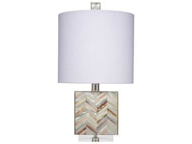 Jamie Young Garbo Mother of Pearl Blue Table Lamp JYC1GARBTLMOBL