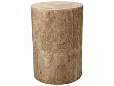 Jamie Young Round Natural Wood End Table JYC20AGAVSTWD