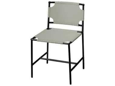 Jamie Young Asher Leather Black Upholstered Side Dining Chair JYC20ASHEDCDG