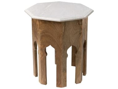 Jamie Young Atlas Octagon White Marble End Table JYC20ATLASTWH